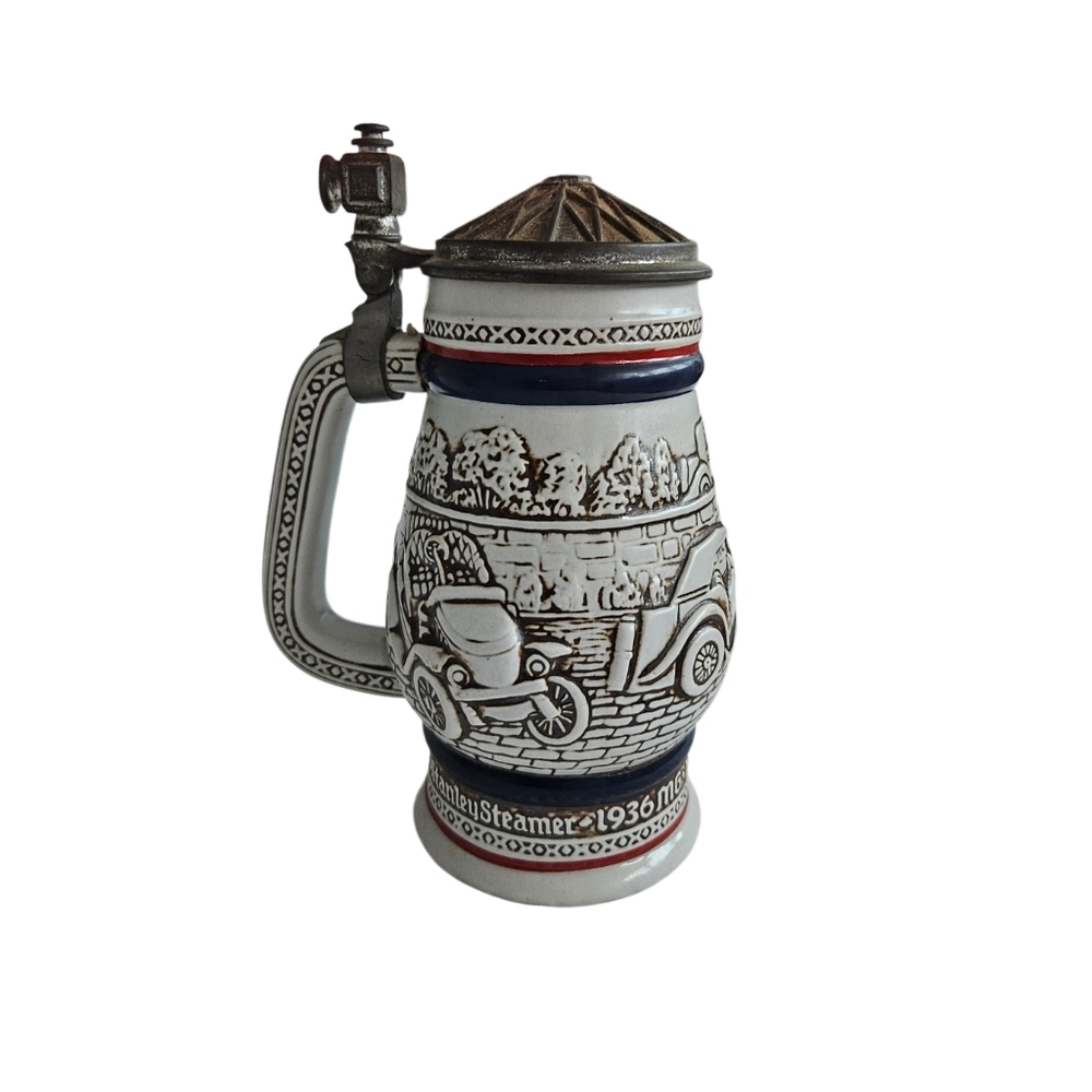 Avon Ceramic Lidded Beer Stein with Handcrafted Design
